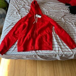 Red polo hoodie never worn before